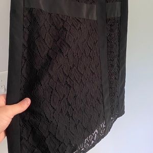 Nanette Lepore Black Lace & Ribbon Shift Dress - 0